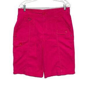 Style & Co Pink Cargo Shorts Womens 8 Utility Summer Preppy Casual Y2K Beachy